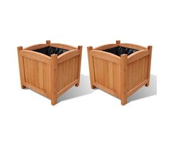 Vidaxl 2er Set Pflanzkübel Massivholz 30x30x30cm - Outdoor-Highlight bis zu 45% reduziert