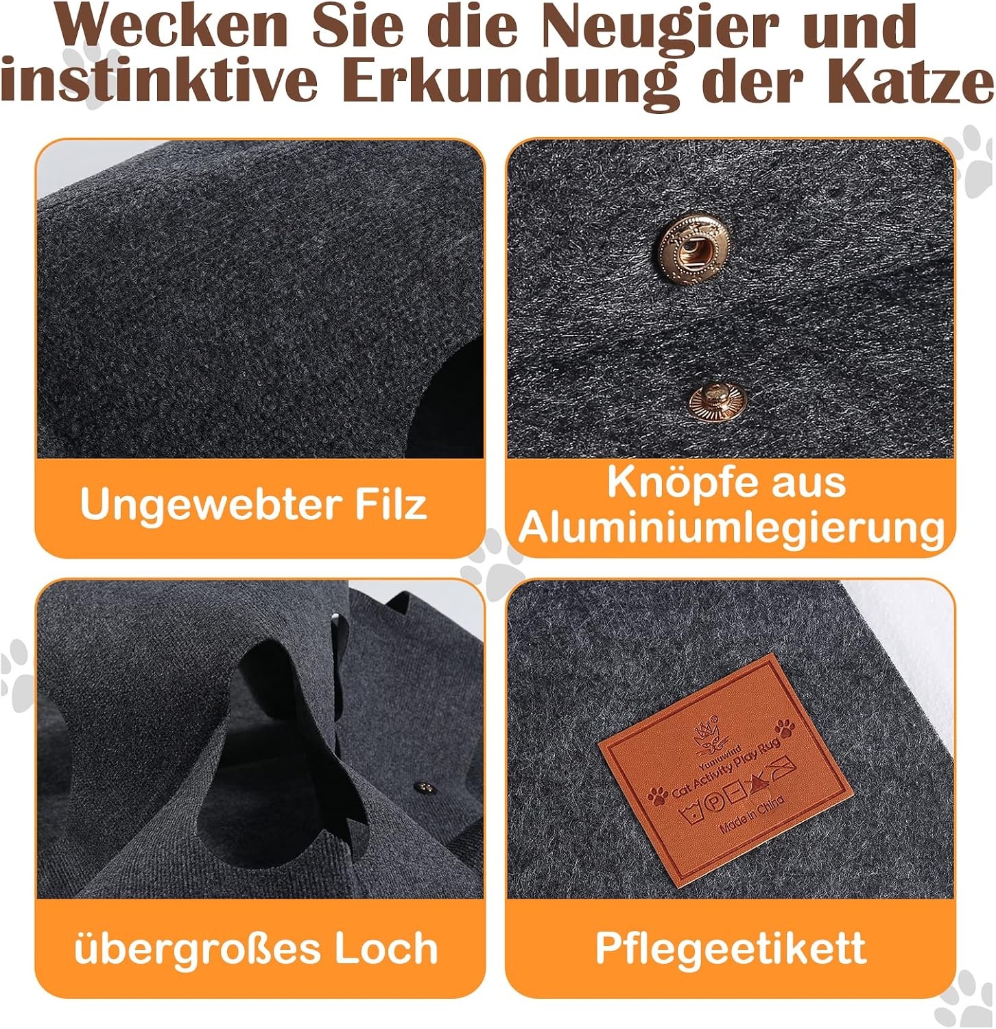 Interaktive Katzenspielmatte, 100x100 cm - jetzt bis zu 27% Rabatt sichern!