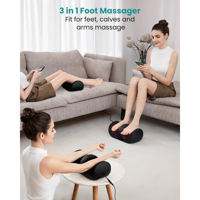 Shiatsu Massagegerät für Füße & Waden - Mit Wärmefunktion - bis zu 32% Rabatt