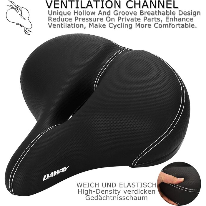 Ergonomischer Fahrradsattel mit Memory-Schaum - bis zu 28% Rabatt im Outlet