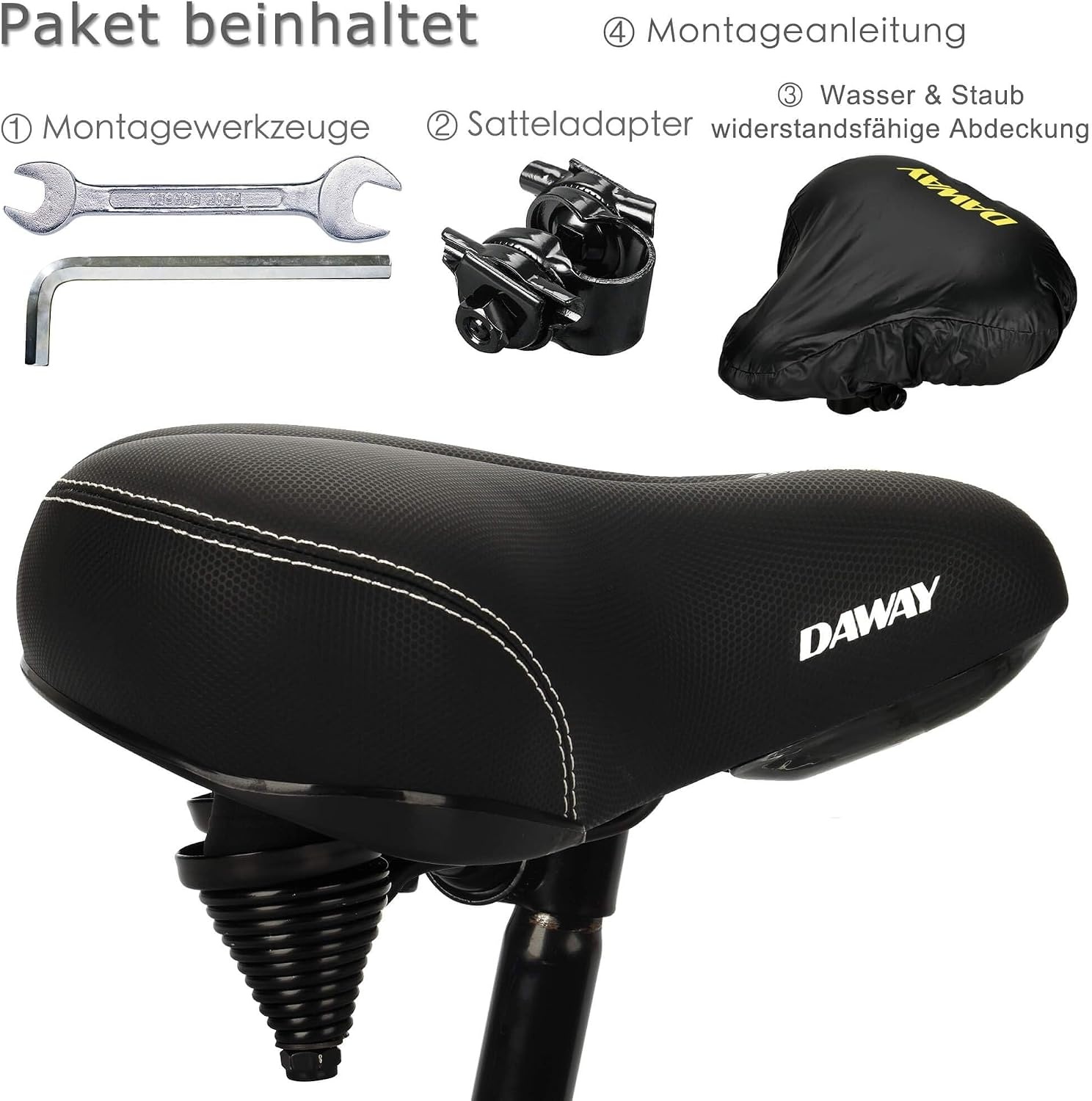 Ergonomischer Fahrradsattel mit Memory-Schaum - bis zu 28% Rabatt im Outlet