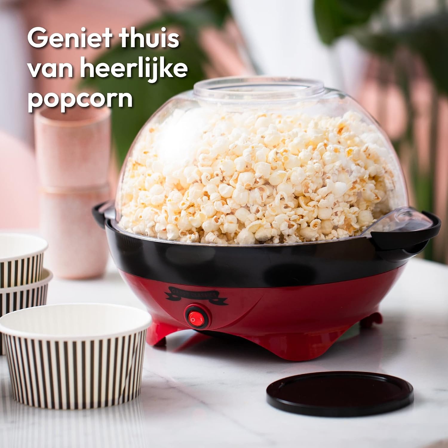 Retro Popcornmaschine 800W | 5 Liter Kapazität | Outlet-Deal bis zu 33% Rabatt