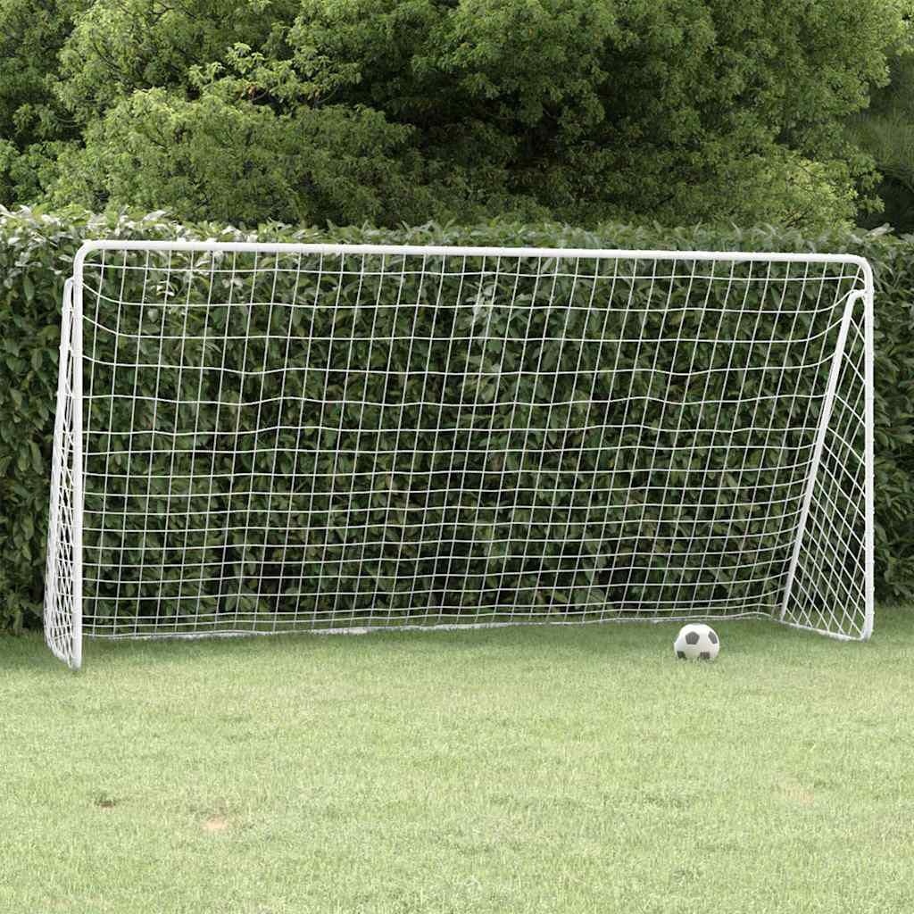 Vidaxl Großes Fußballtor 366x122x182cm - Weißer Stahl - Jetzt bis zu 42% sparen