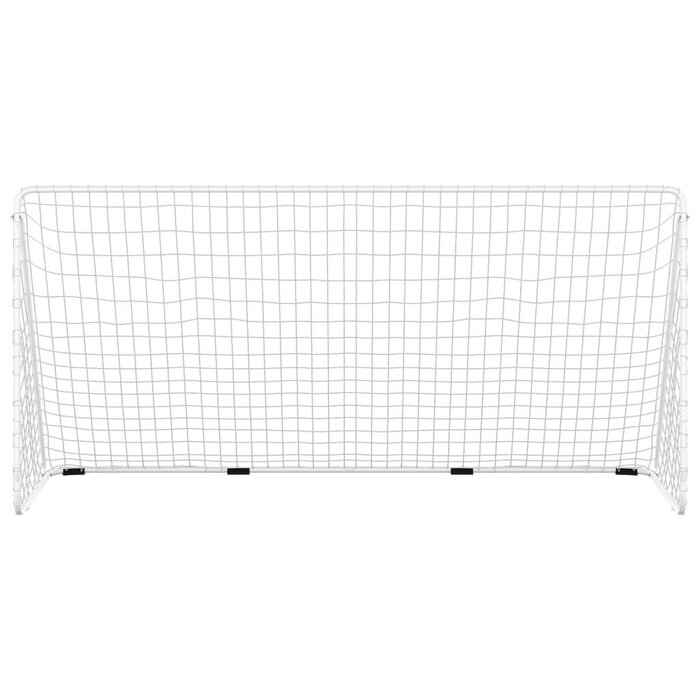 Vidaxl Großes Fußballtor 366x122x182cm - Weißer Stahl - Jetzt bis zu 42% sparen