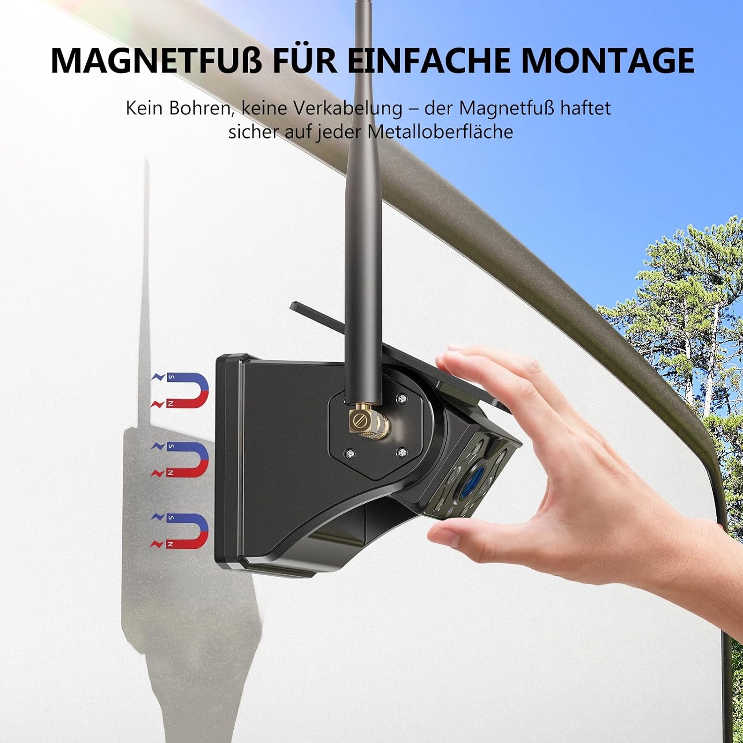 Drahtlose Solar-Rückfahrkamera 7 Zoll IPS - Outlet bis zu 35% Rabatt