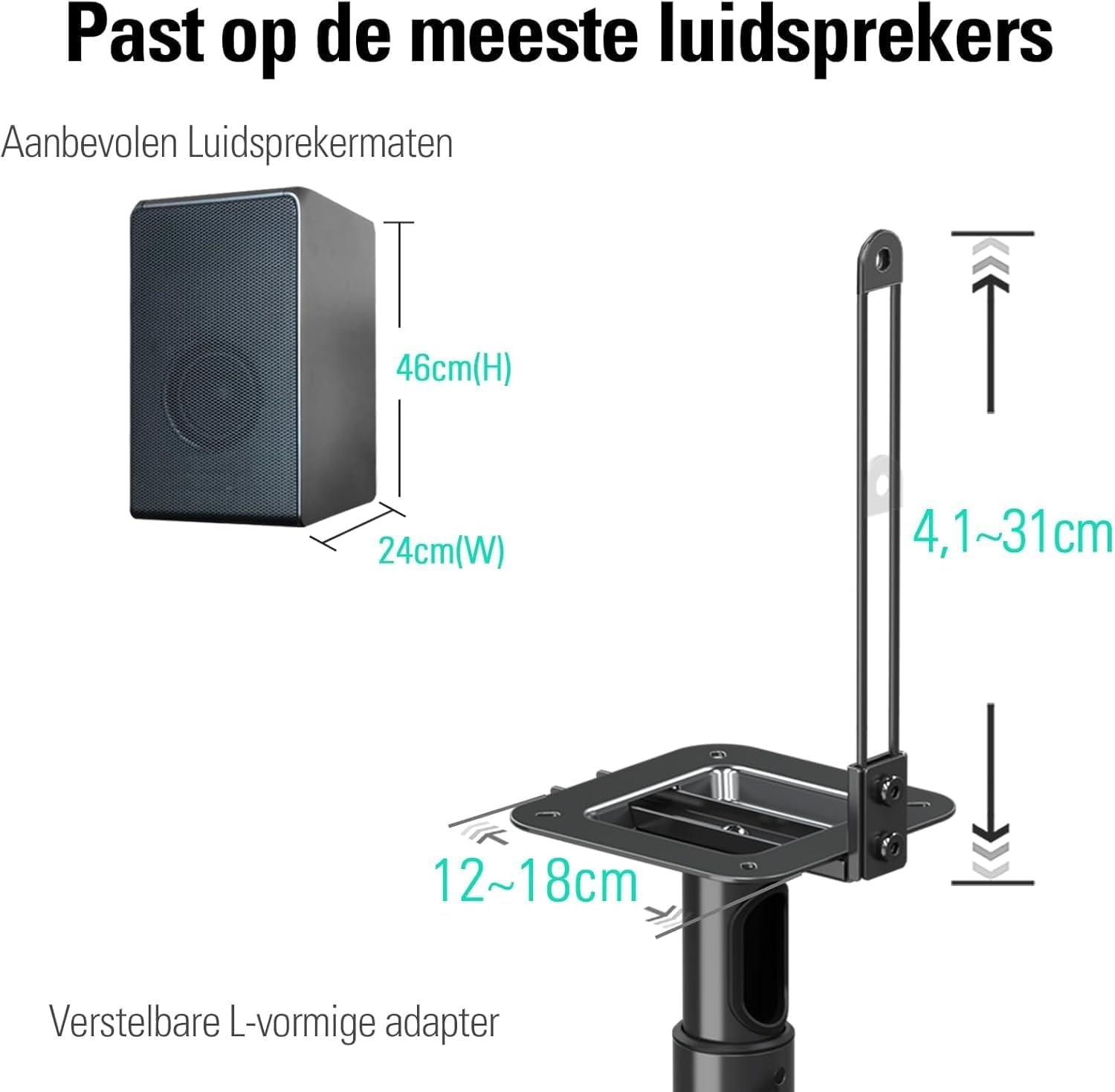 Lautsprecherständer Set: Höhenverstellbar bis 107,8 cm - jetzt bis zu 34% sparen