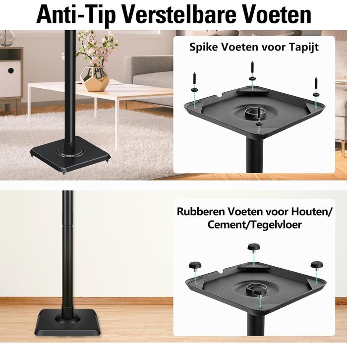 Lautsprecherständer Set: Höhenverstellbar bis 107,8 cm - jetzt bis zu 34% sparen
