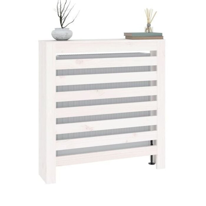 Vidaxl Heizkörperverkleidung Kiefer massiv Weiß 79,5x84cm - bis zu 39% sparen