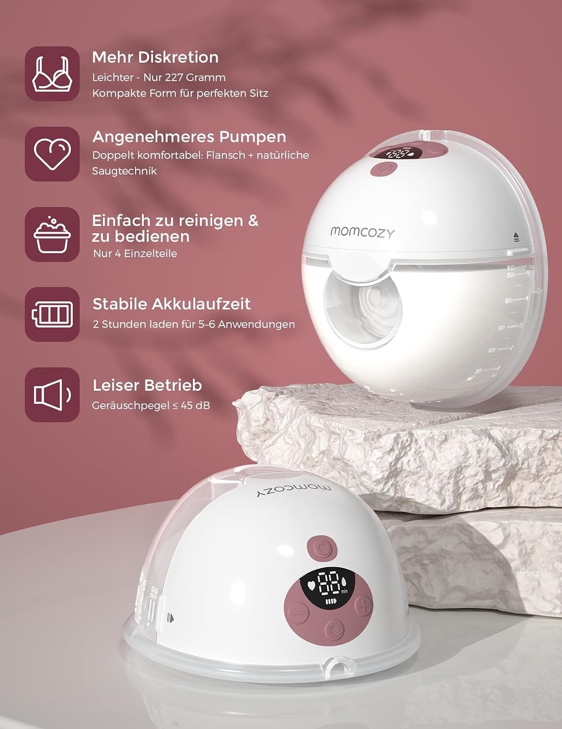 Tragbare elektrische Milchpumpe M5, 2er-Set, 24 mm - bis zu 30% Rabatt