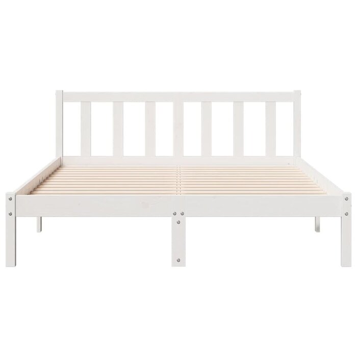 Vidaxl Bettgestell 160x220 cm Kiefer Massiv Weiß - Überlänge - bis zu 35% Rabatt