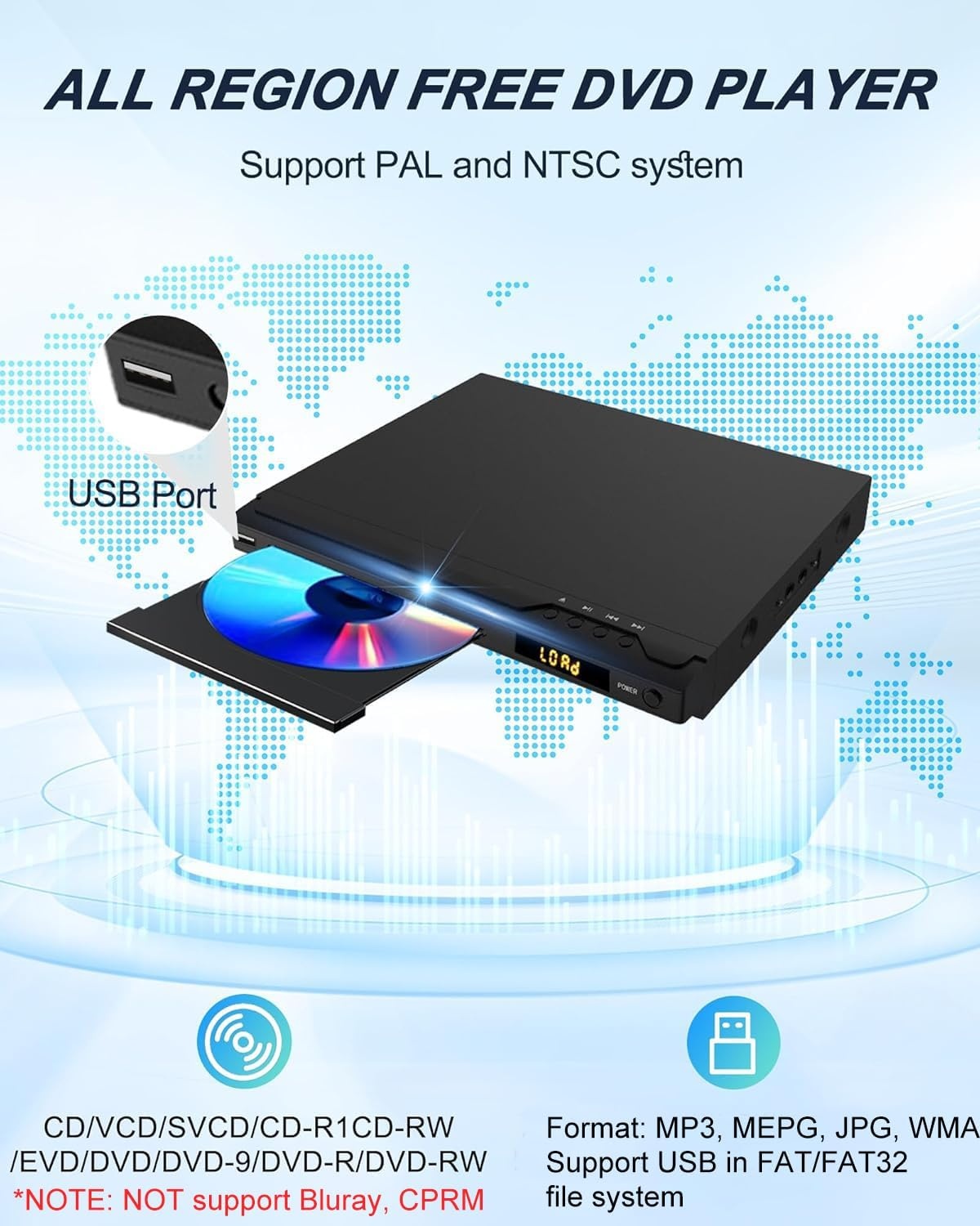 DVD- & CD-Player Full HD mit Karaoke - Regionfrei - bis zu 33% günstiger