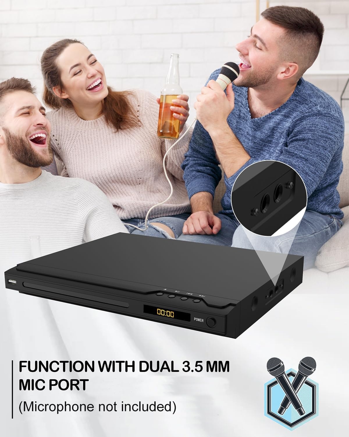 DVD- & CD-Player Full HD mit Karaoke - Regionfrei - bis zu 33% günstiger