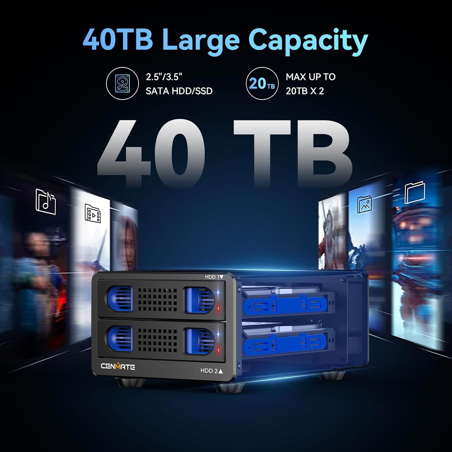 2-Bay Festplattengehäuse 2,5"/3,5" USB 3.0 bis zu 34% günstiger