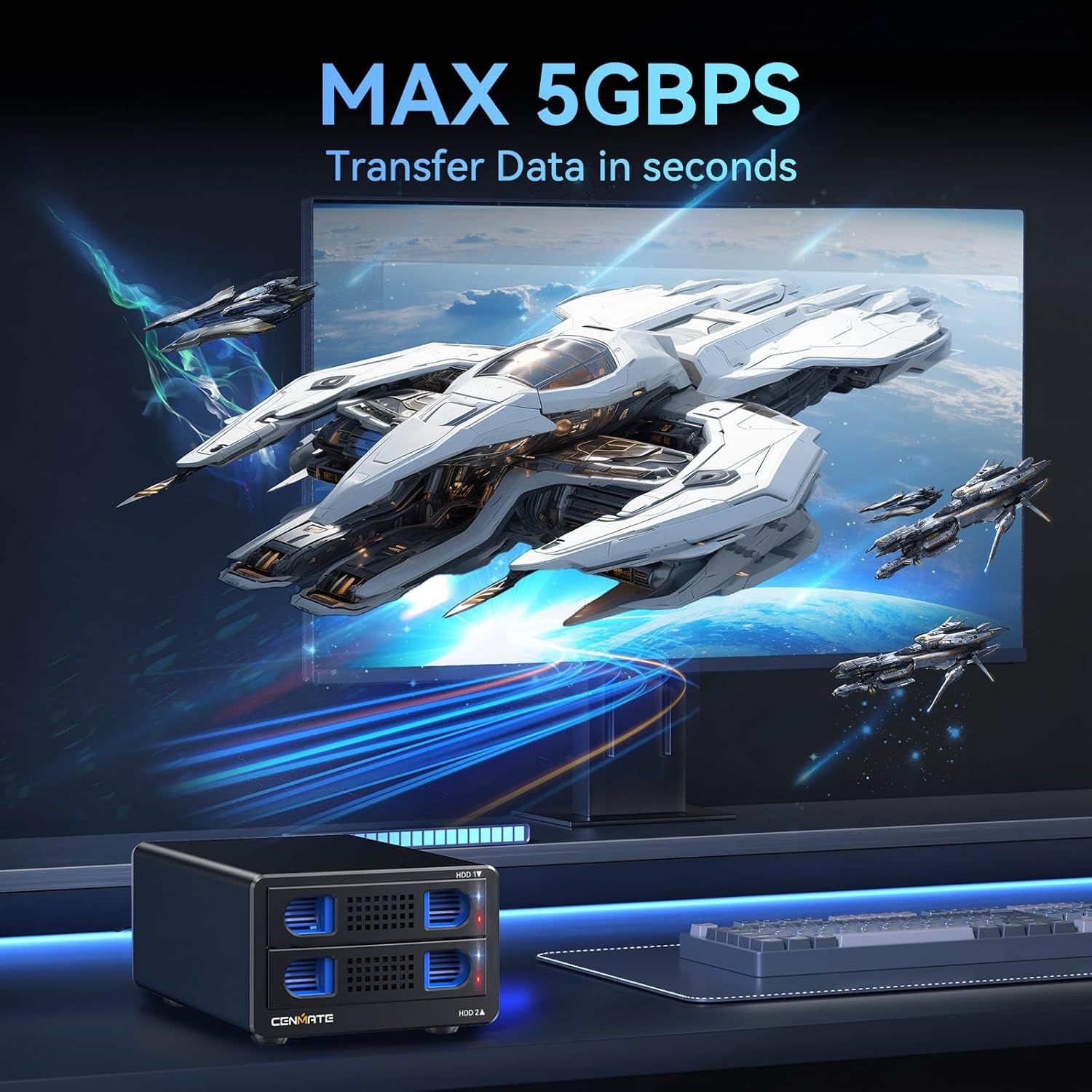 2-Bay Festplattengehäuse 2,5"/3,5" USB 3.0 bis zu 34% günstiger