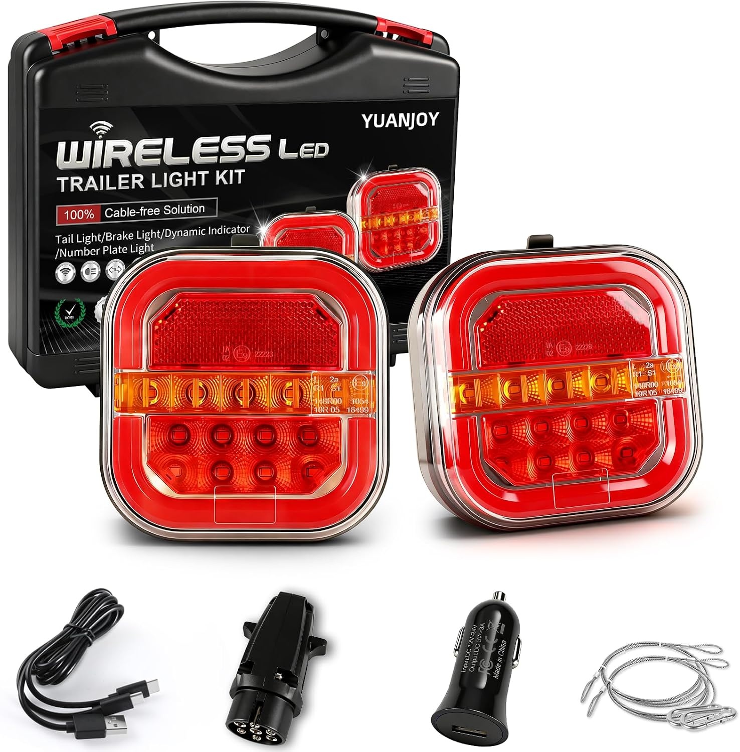 Kabellose LED-Rückleuchten für Anhänger 24V - Jetzt bis zu 34% sparen!
