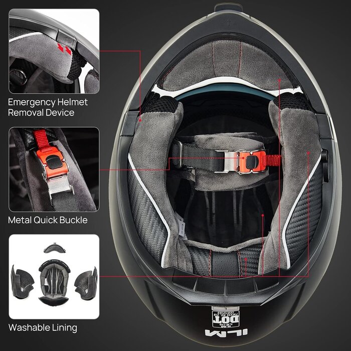 Klapphelm mit Doppelvisier ECE 22.06 - Grau XL - bis zu 34% sparen
