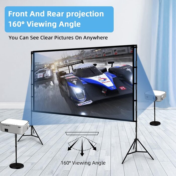 100 Zoll Beamer-Leinwand mit Stativ - 16:9 Format - Sparen Sie bis zu 34%