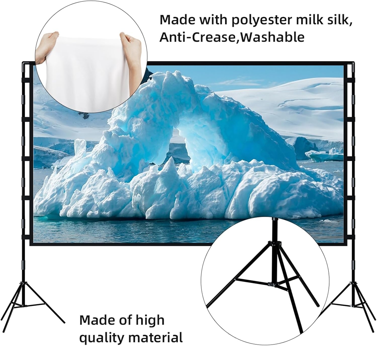 100 Zoll Beamer-Leinwand mit Stativ - 16:9 Format - Sparen Sie bis zu 34%