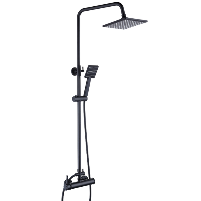 Viking Choice Regenduschsystem Schwarz 20x20 cm mit Einhebelmischer - Jetzt bis zu 25% sparen