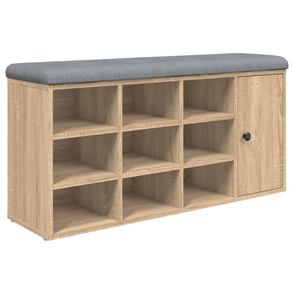 Vidaxl Schuhbank Sonoma-Eiche 102x32x50 cm mit Polster - bis zu 58% reduziert