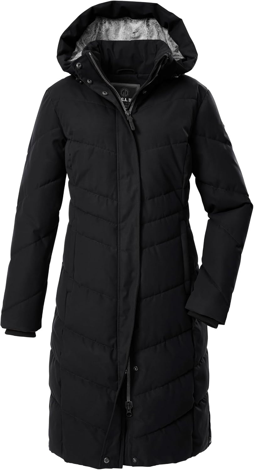 Gesteppte Damen Winterjacke Schwarz - Wasserabweisend - bis zu 35% reduziert