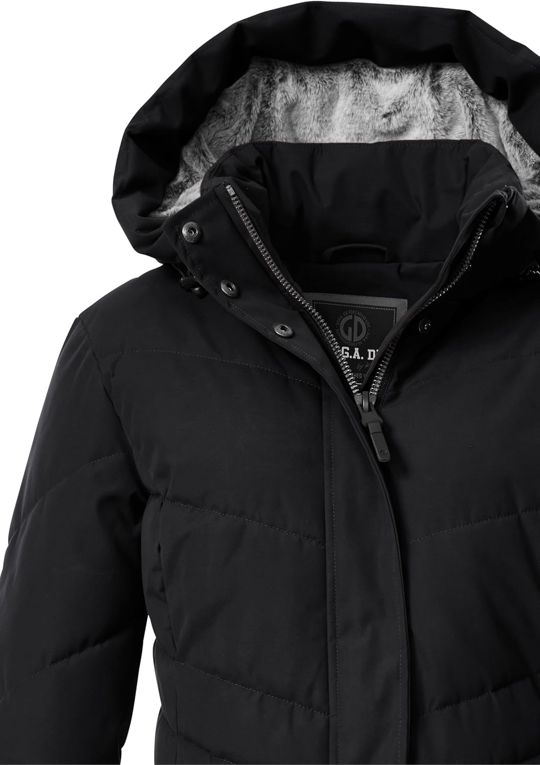 Gesteppte Damen Winterjacke Schwarz - Wasserabweisend - bis zu 35% reduziert