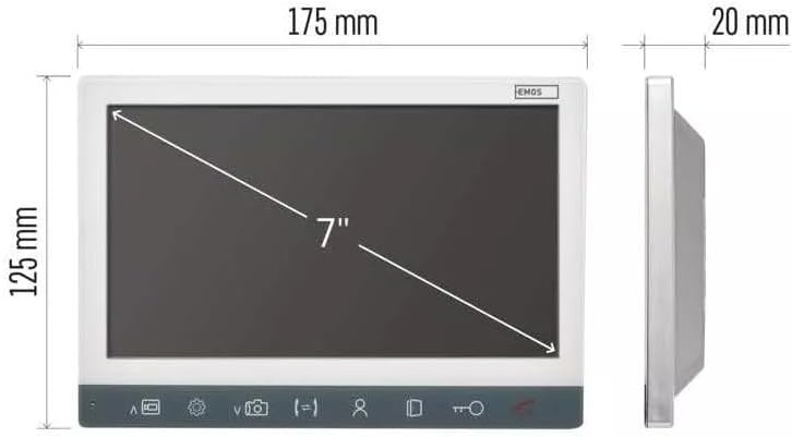 7 Zoll Zusatzmonitor für Videosprechanlage - Silber - bis zu 35% Rabatt