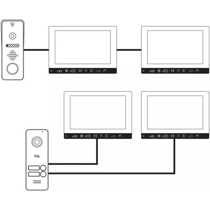 7 Zoll Zusatzmonitor für Videosprechanlage - Silber - bis zu 35% Rabatt