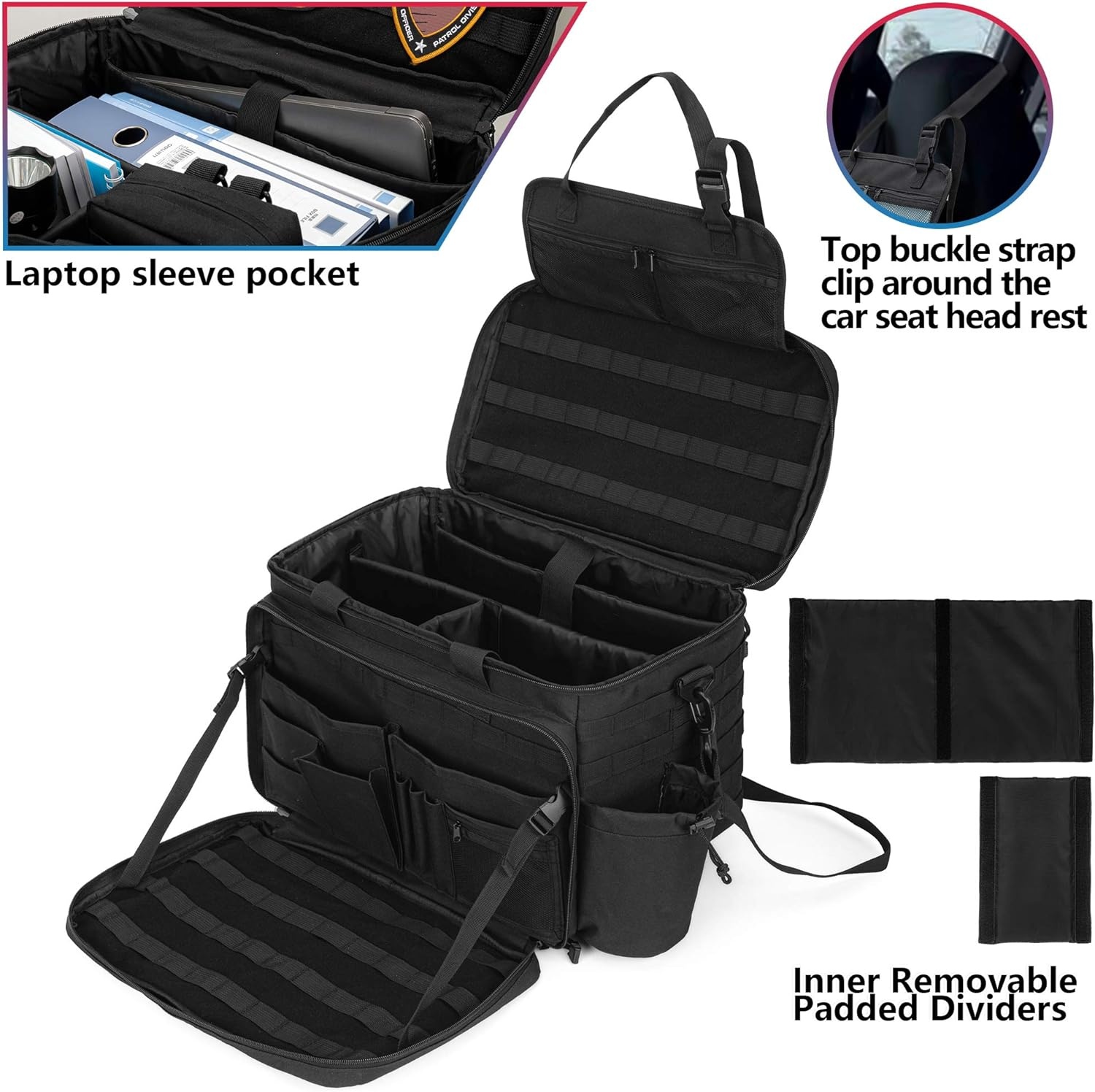 Taktische Laptop-Tasche 15,6 Zoll & Auto-Organizer - bis zu 34% sparen