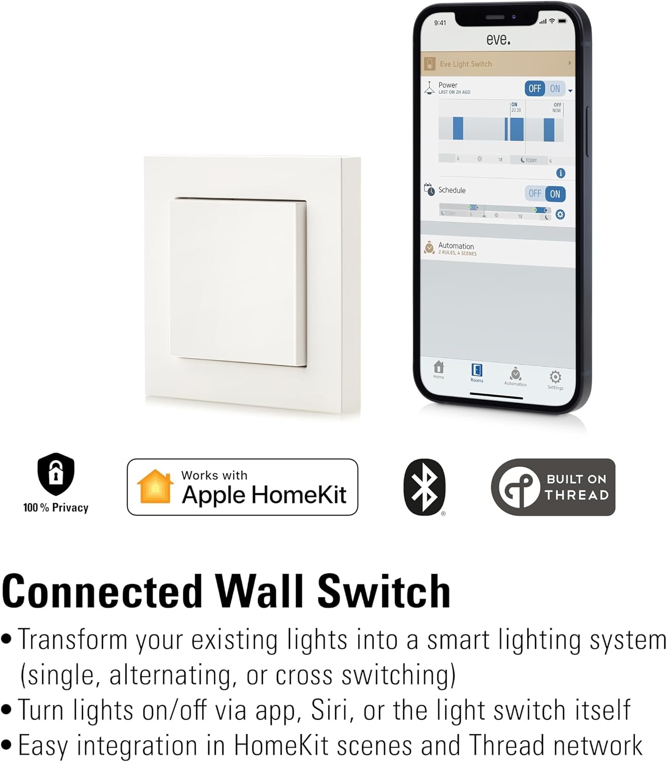 Smarter Lichtschalter für HomeKit - Wechselschaltung - bis zu 34% Rabatt