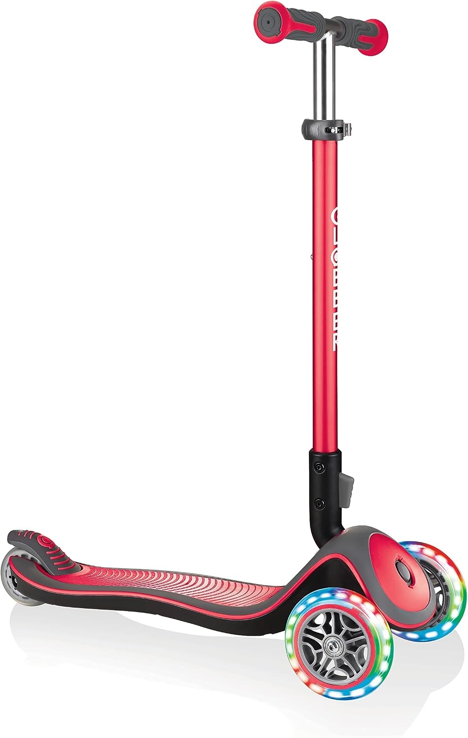 3-Rad Kinderroller mit LED-Rollen - höhenverstellbar - Rot - bis zu 34% sparen