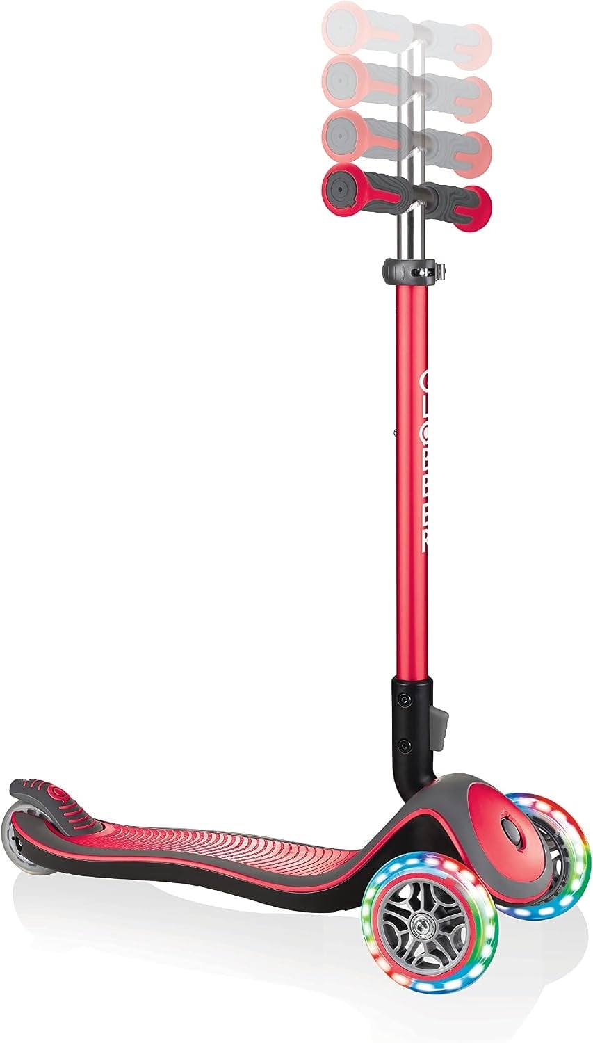 3-Rad Kinderroller mit LED-Rollen - höhenverstellbar - Rot - bis zu 34% sparen
