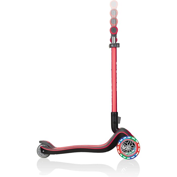 3-Rad Kinderroller mit LED-Rollen - höhenverstellbar - Rot - bis zu 34% sparen