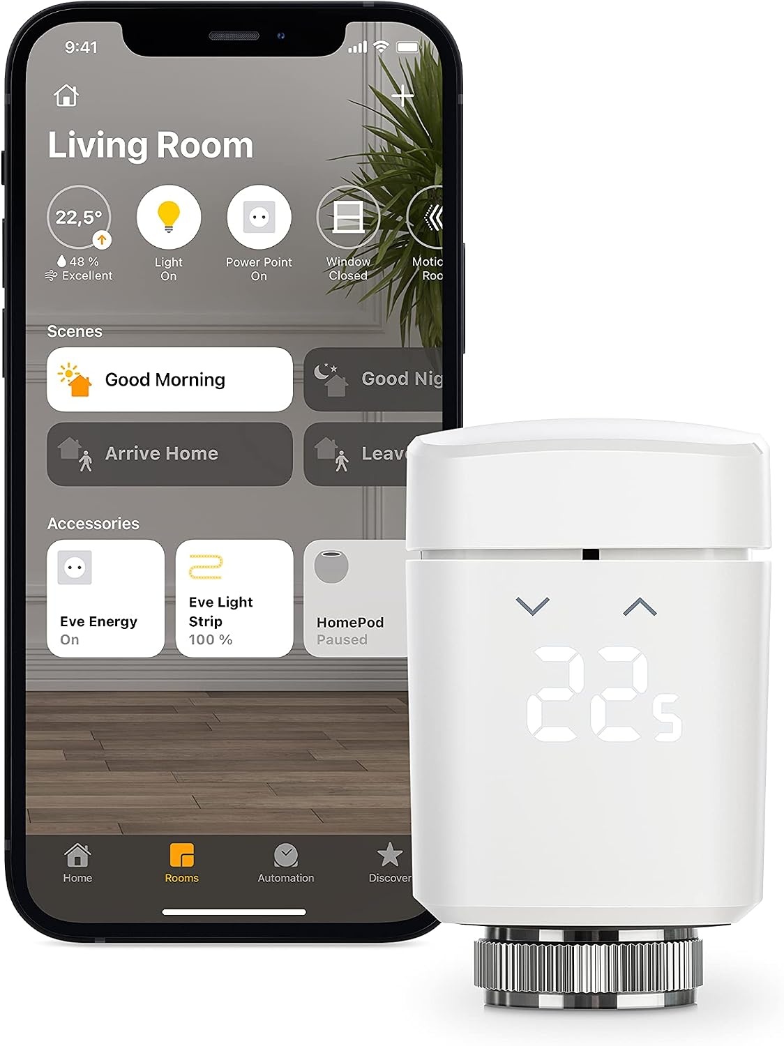 Smarter Heizkörperthermostat mit LED & Thread - bis zu 34% sparen