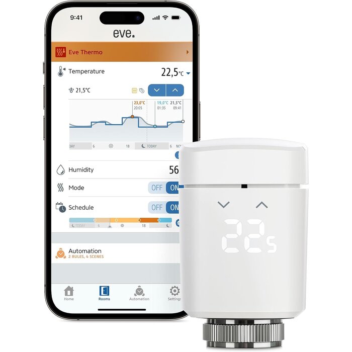 Smarter Heizkörperthermostat mit LED & Thread - bis zu 34% sparen