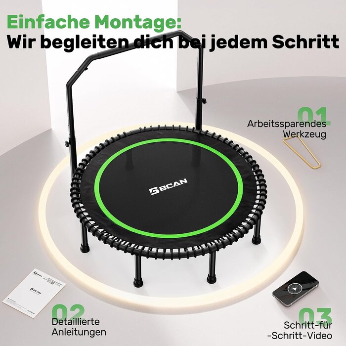 Fitness Trampolin klappbar 102 cm - bis zu 35% Rabatt im Outlet
