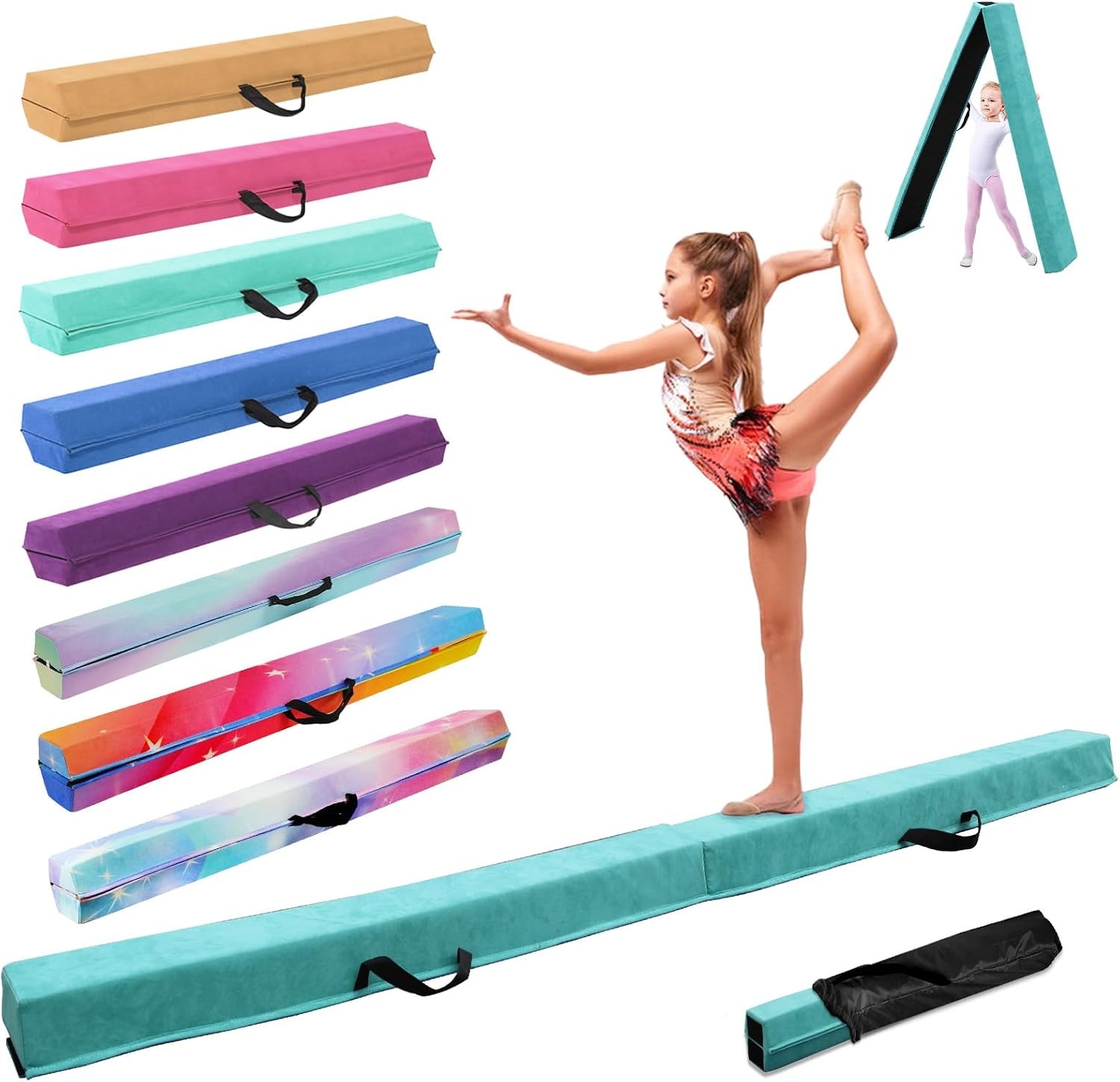 Klappbarer Gymnastik-Balken 270 cm - Grün - Bis zu 34% Rabatt