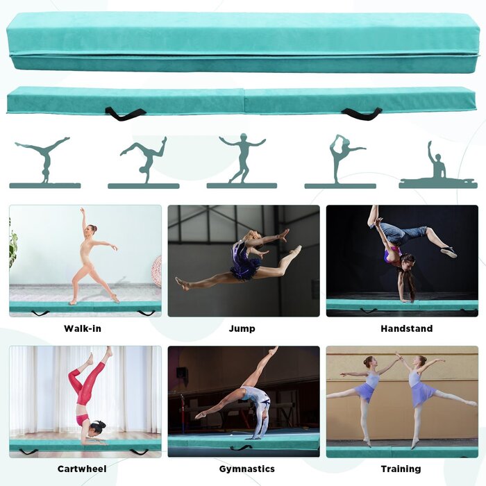 Klappbarer Gymnastik-Balken 270 cm - Grün - Bis zu 34% Rabatt