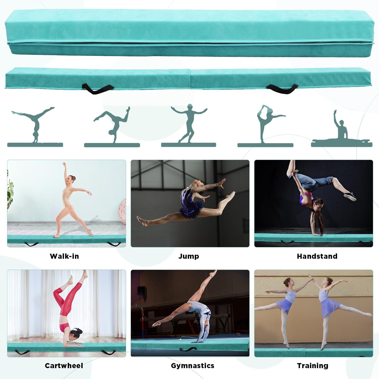 Klappbarer Gymnastik-Balken 270 cm - Grün - Bis zu 34% Rabatt
