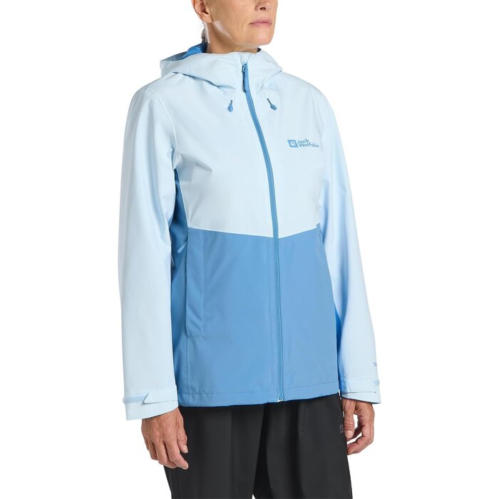 Damen Outdoorjacke wasserdicht Eisblau - bis zu 34% reduziert