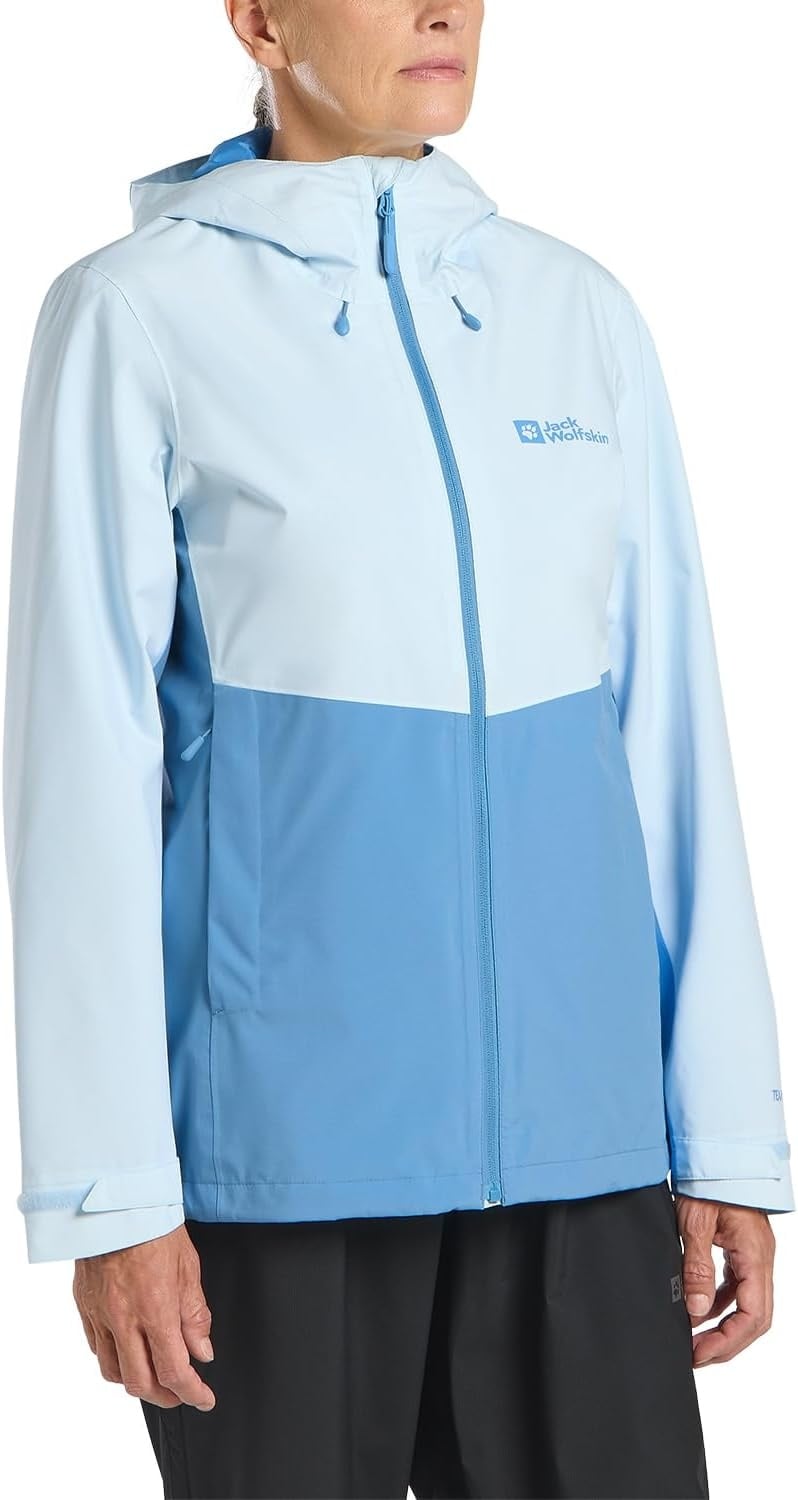 Damen Outdoorjacke wasserdicht Eisblau - bis zu 34% reduziert