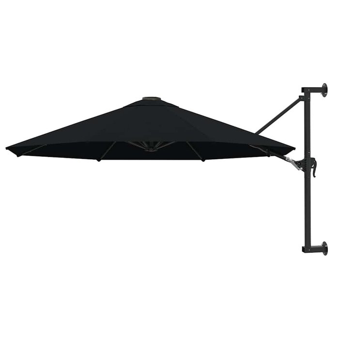 Vidaxl Wand-Sonnenschirm 300 cm Schwarz - Platzsparend & bis zu 34% günstiger