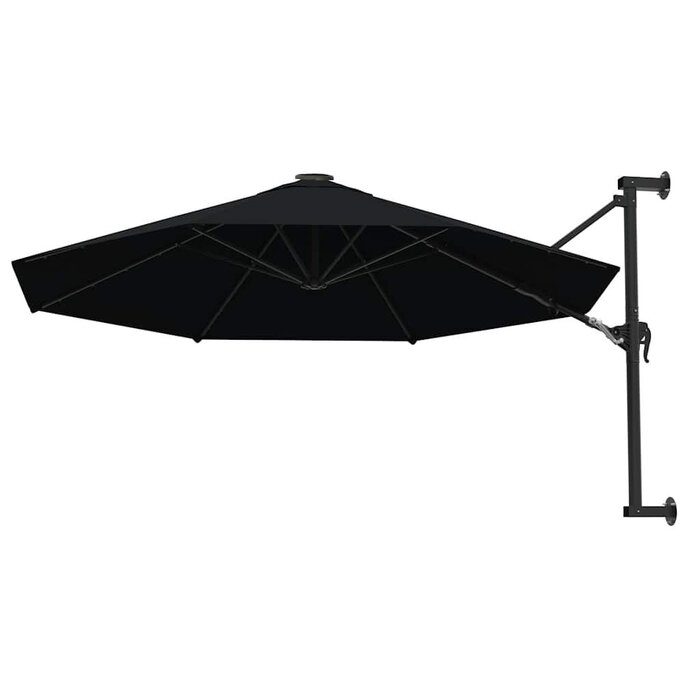 Vidaxl Wand-Sonnenschirm 300 cm Schwarz - Platzsparend & bis zu 34% günstiger