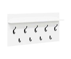 Vidaxl Moderne Wandgarderobe mit Ablage weiß 80x40cm - bis zu 50% Rabatt