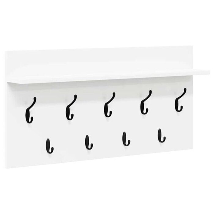 Vidaxl Moderne Wandgarderobe mit Ablage weiß 80x40cm - Outlet bis zu 33% reduziert