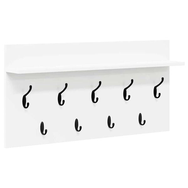 Vidaxl Moderne Wandgarderobe mit Ablage weiß 80x40cm - Outlet bis zu 33% reduziert