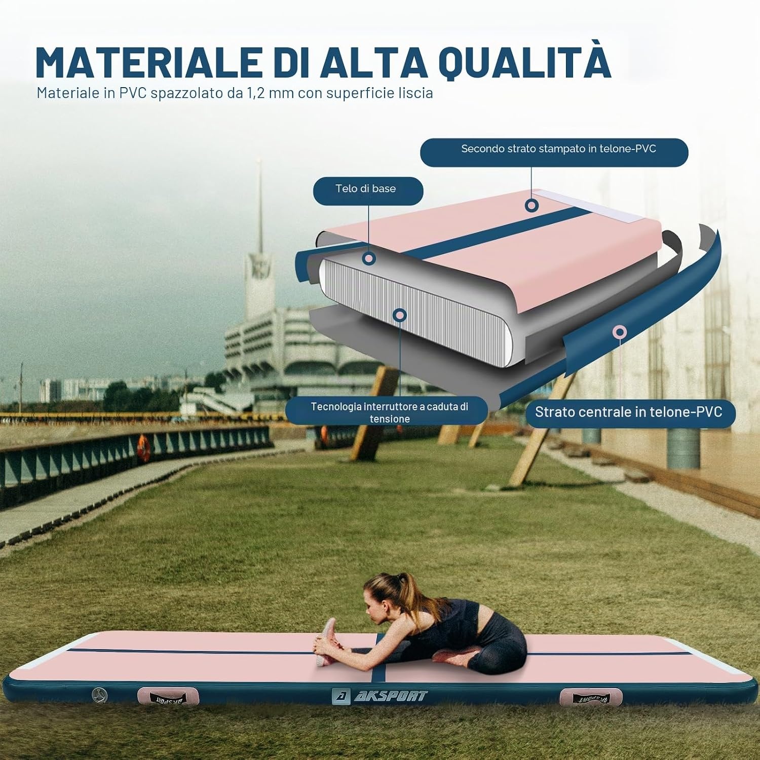 Aufblasbare AirTrack Turnmatte 4m - Bis zu 35% Rabatt im Outlet