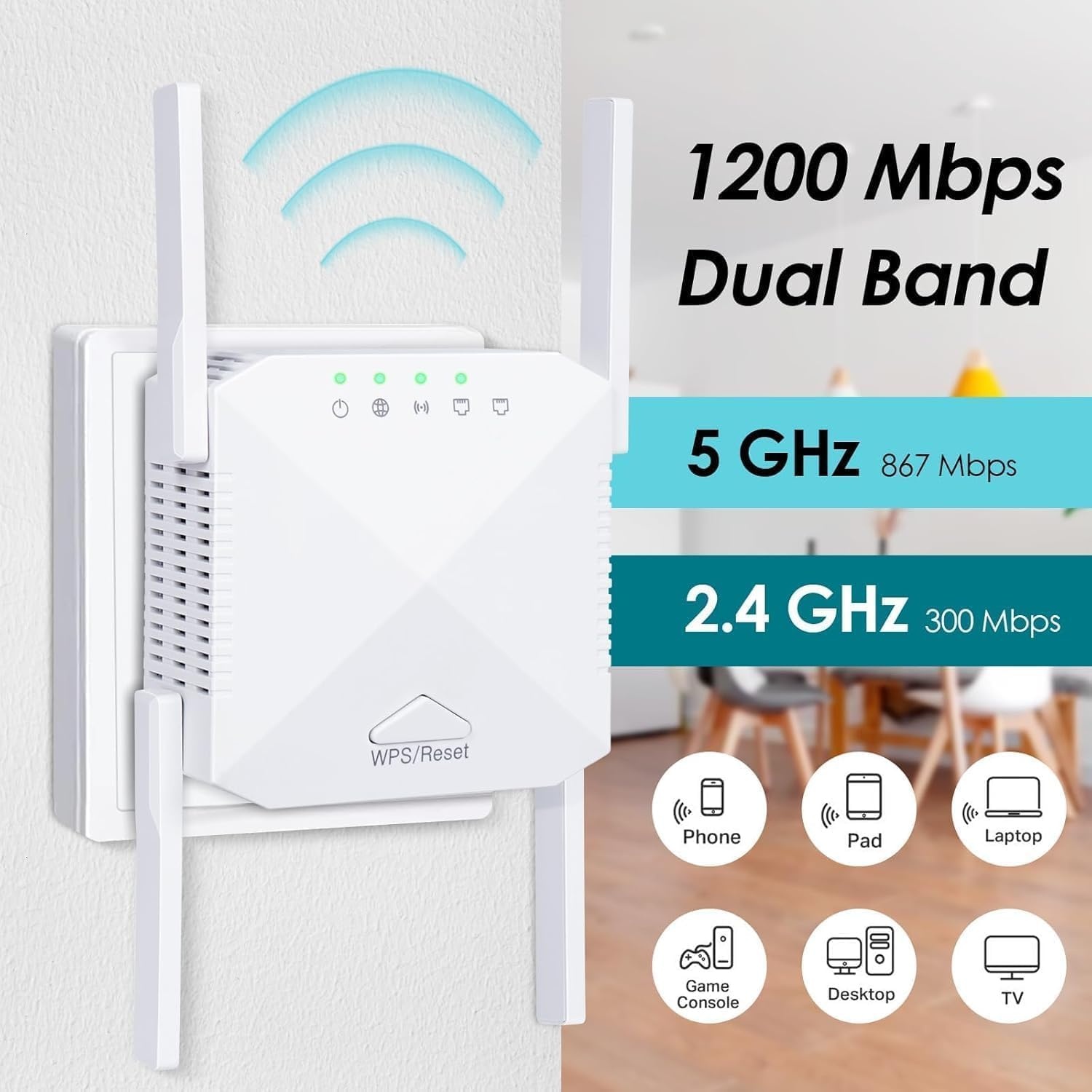 WLAN-Verstärker 1200 Mbit/s Dual Band - Jetzt bis zu 27% Rabatt sichern