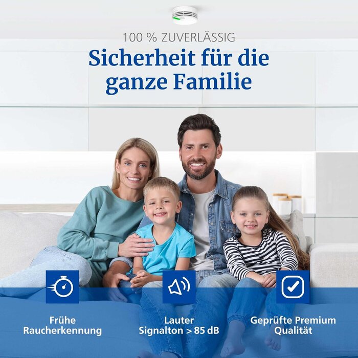Rauchmelder mit 10-Jahres-Batterie & Klebepad - Jetzt bis zu 32% sparen!