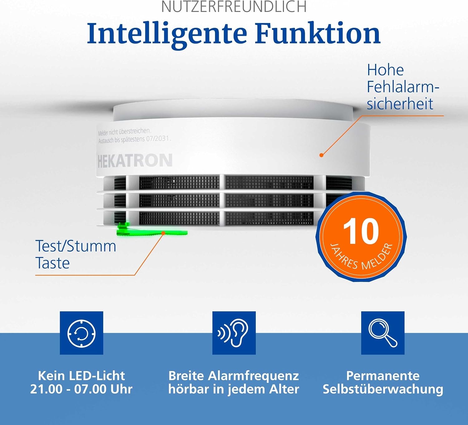 Rauchmelder mit 10-Jahres-Batterie & Klebepad - Jetzt bis zu 32% sparen!